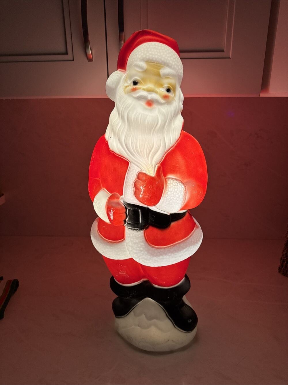 Vintage Santa Claus Carolina Industries Blow Mold Empire 22" Tall 1973 Lights Up